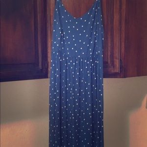 Blue dress w/ white polka dots